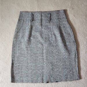 Elegant Black and White Women's Pencil Skirt